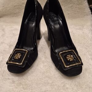 Tory Burch Black Women's Shoes with Gold Accent